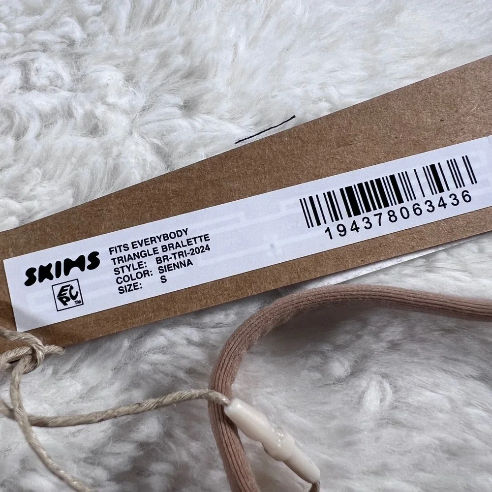 SKIMS Fits Everybody Triangle Bralette Sienna Brown BR-TRI-2024 Womens Small NWT - Picture 6 of 8